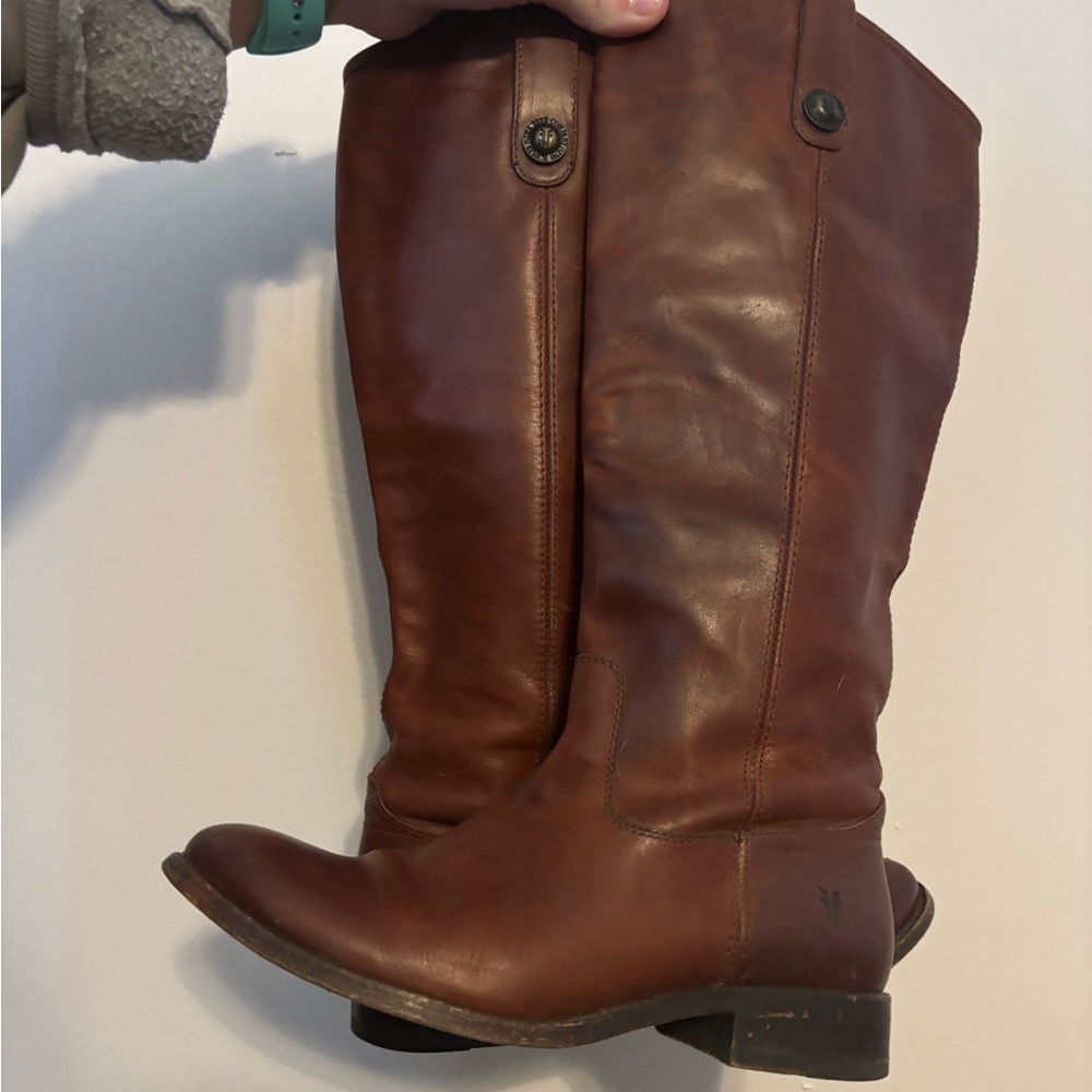 Frye Brown Leather Ankle Boots